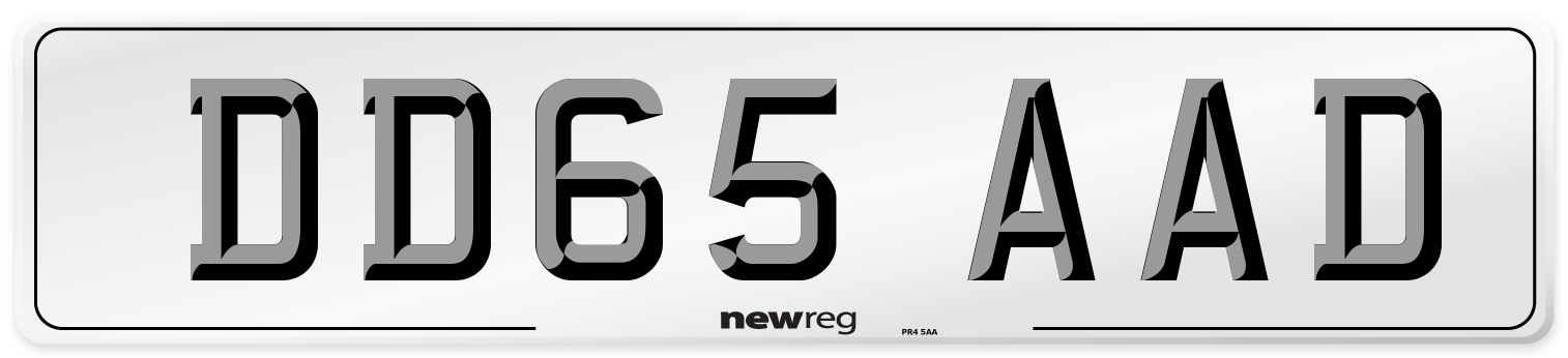 DD65 AAD Number Plate from New Reg
